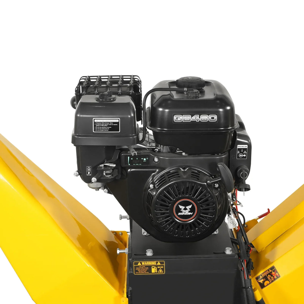 6 inch E-start ZONSEN 459cc 15hp Gasoline Engine Powered Drum Wood Chipper, P4206