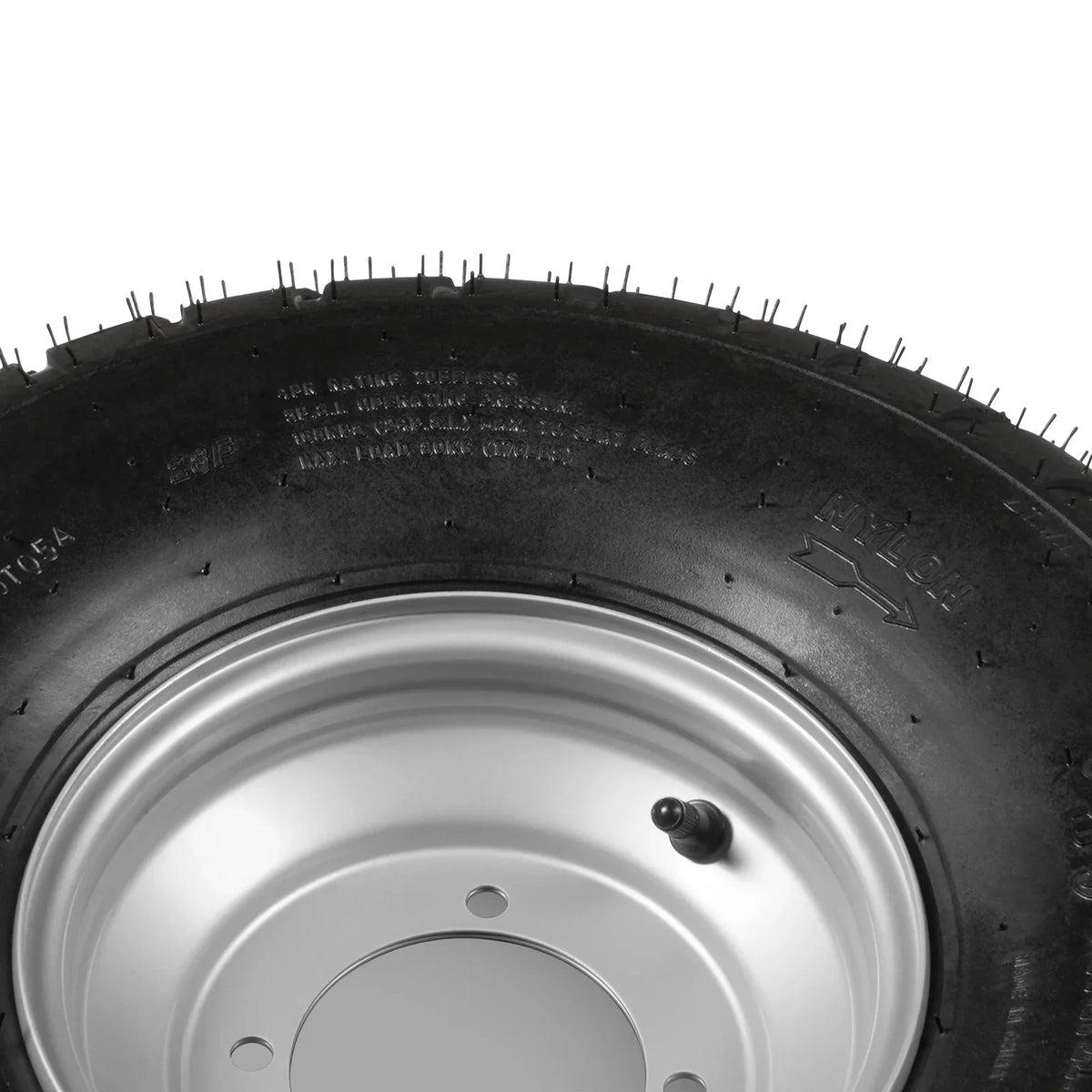 Left Rear Tire for Wood Chipper P4205, P4206, B150 ( SKU: 110601; 110602; 110800; 110801; 110802; 110803; 110804; 110805)