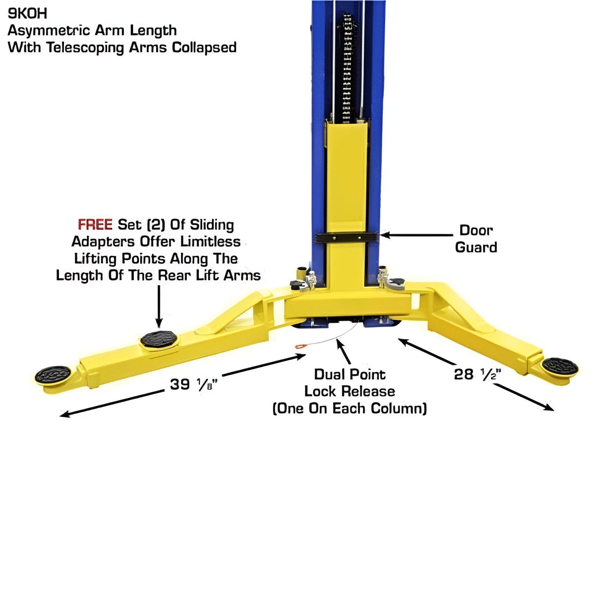 Atlas 9KOH 9,000 lb 2 Post Lift