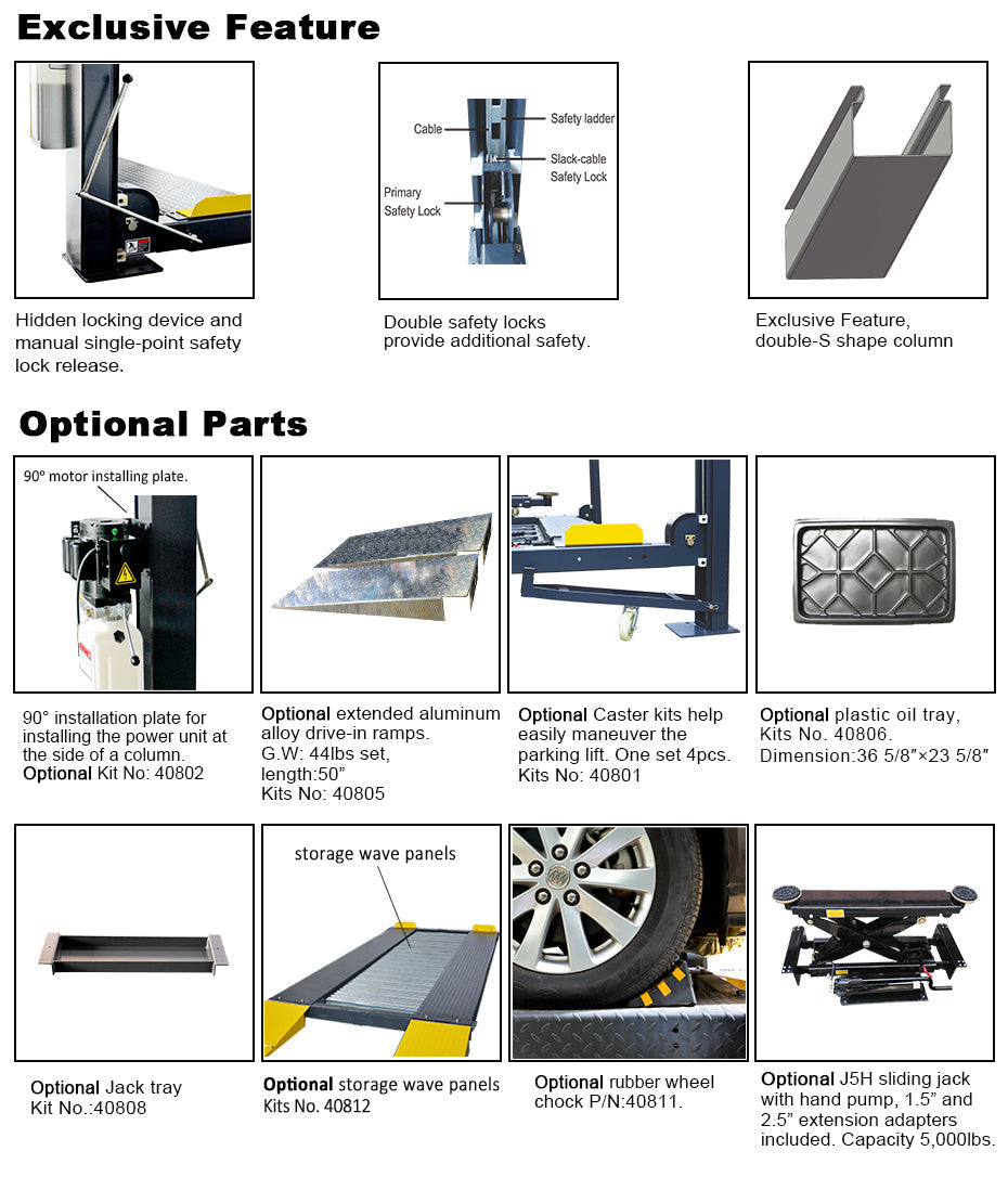 Amgo 407-P 7,000 lb Vehicle Storage Lift