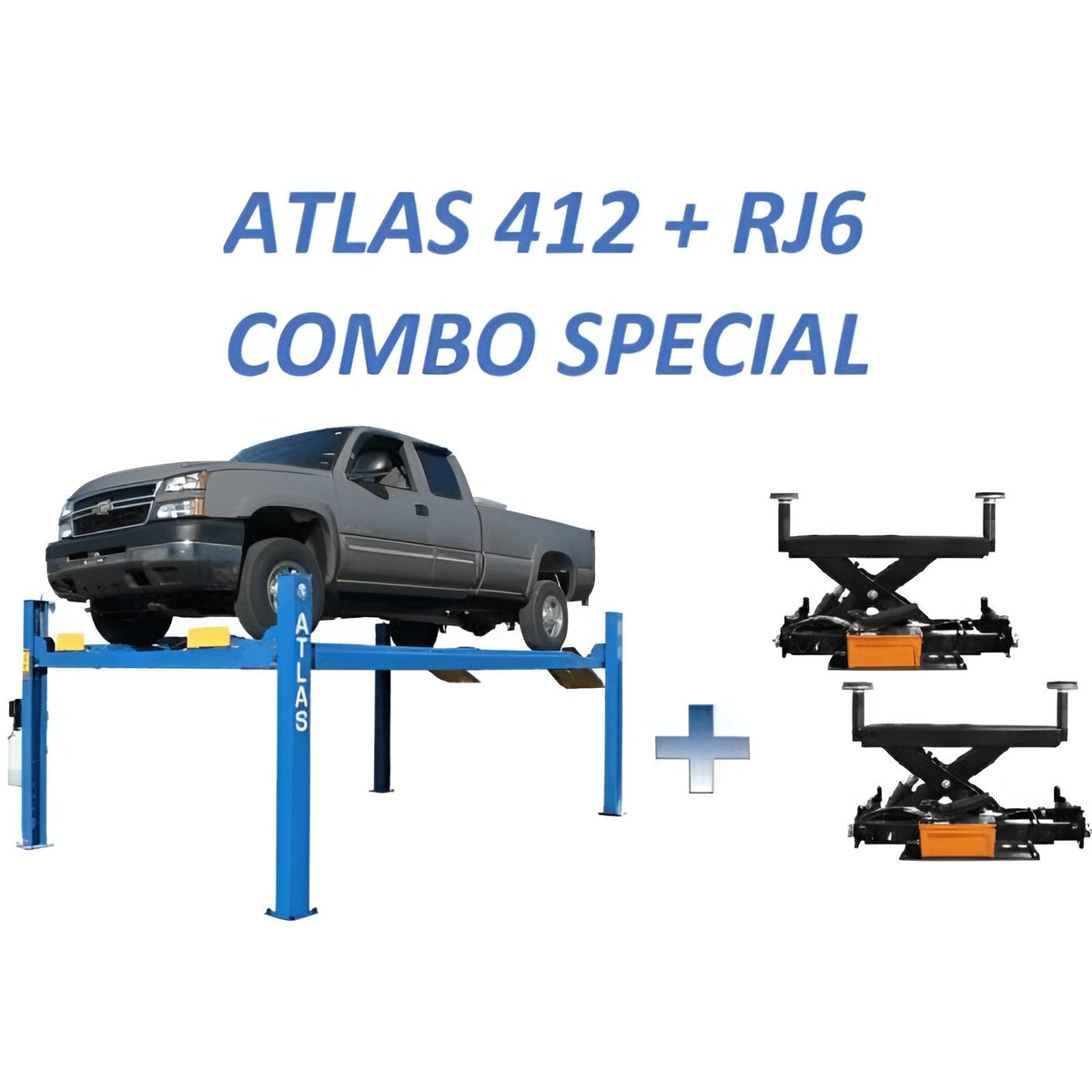 Atlas 412 Lift 12,000 lb + (2) RJ6 Jacks Combo