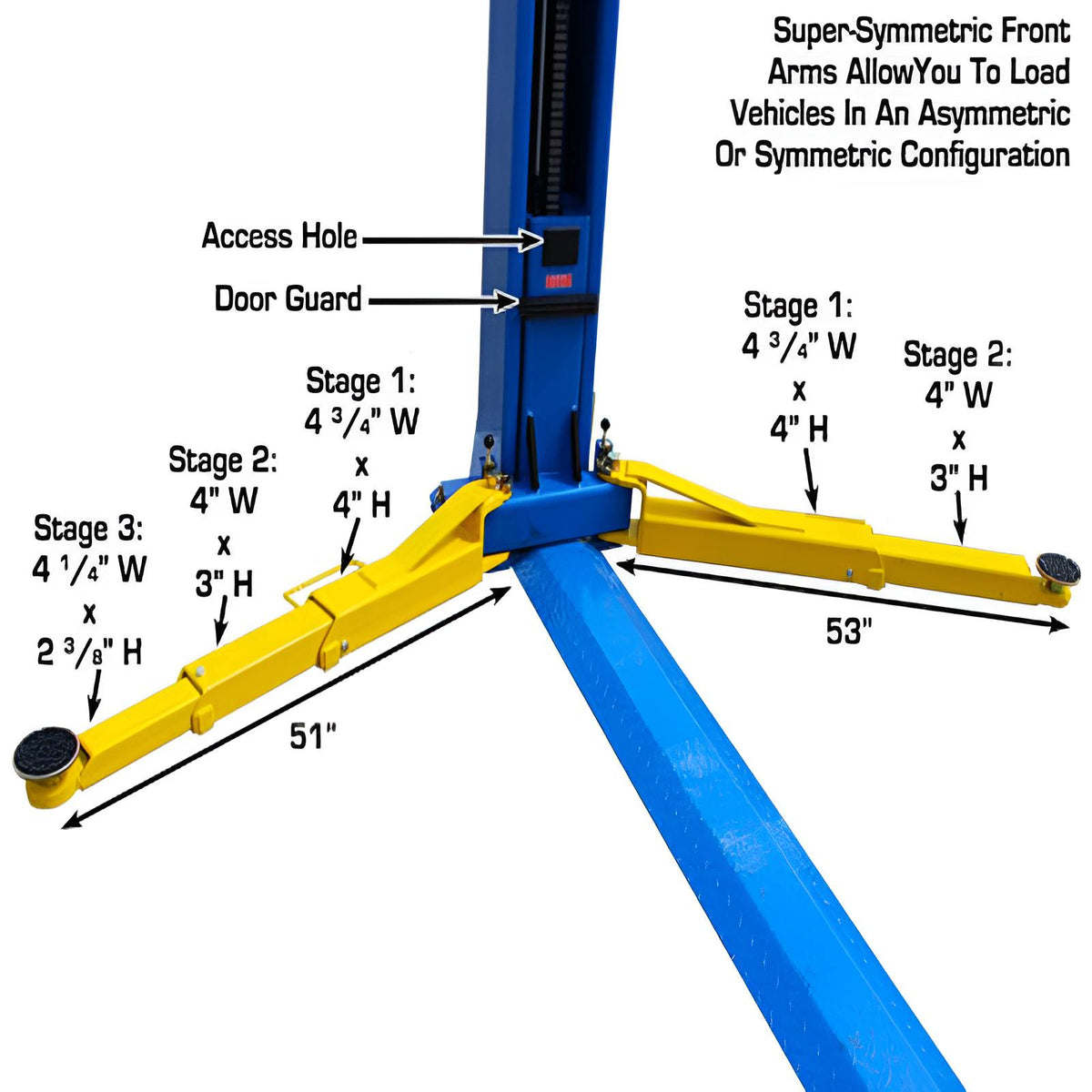 Atlas BP10000 10,000 lb 2 Post Lift - Low Ceiling