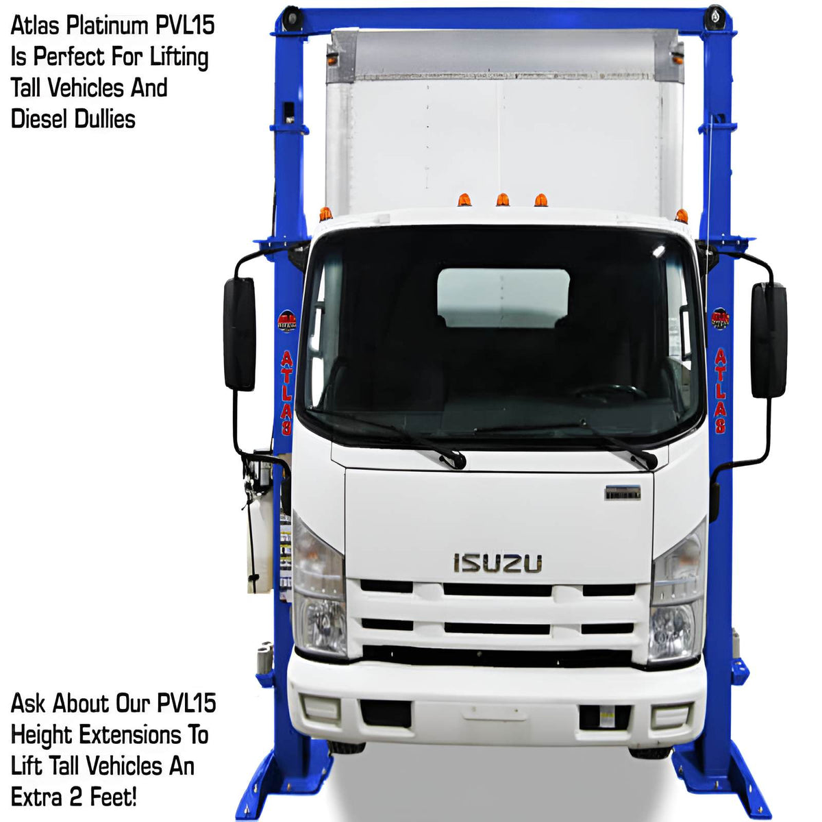 Atlas PVL15, 15,000 lb 2 Post Lift - Commercial Grade; ALI Certified