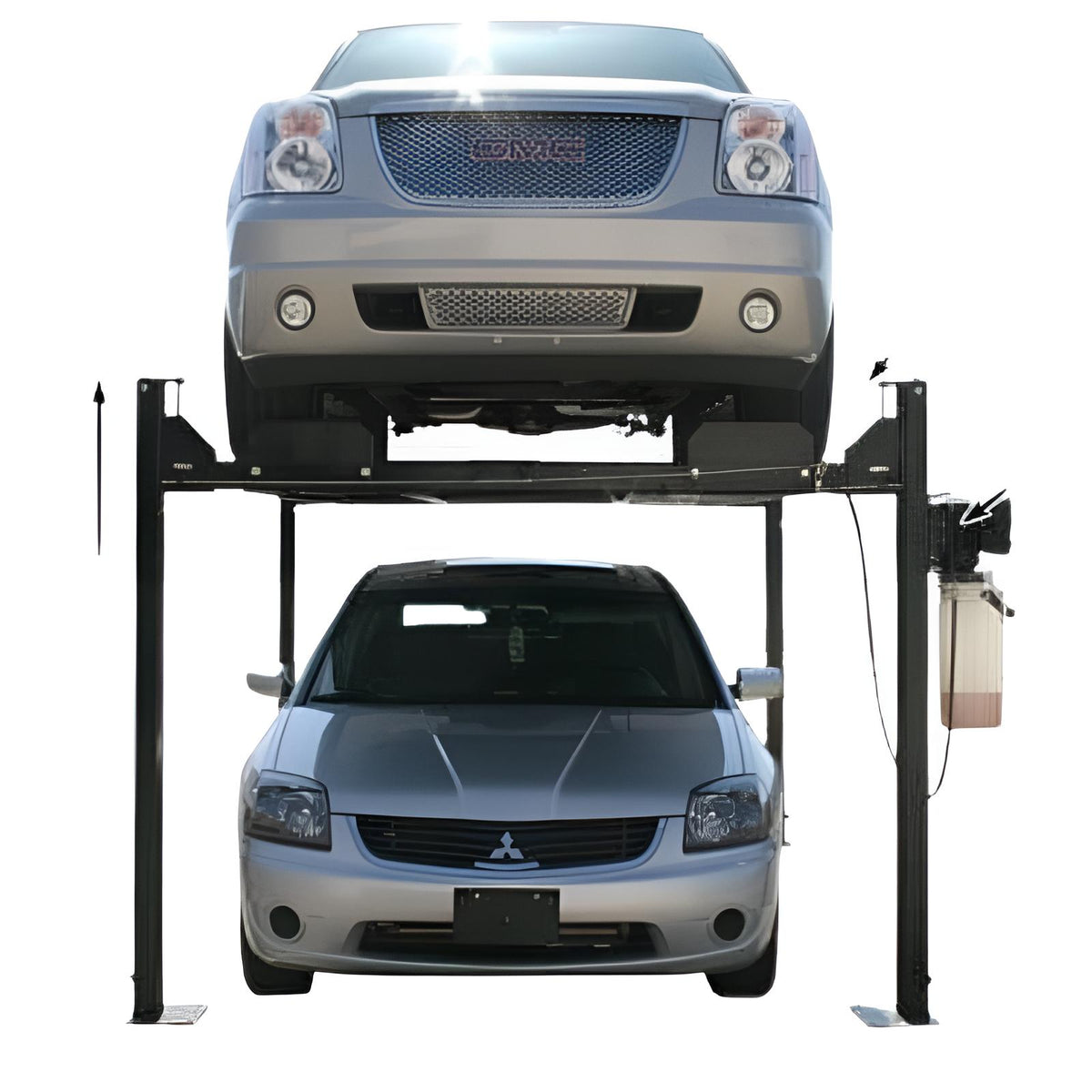 Atlas Garage PRO8000 4 Post Lift + (2) ProJack35 Sliding Jack Combo with Manual