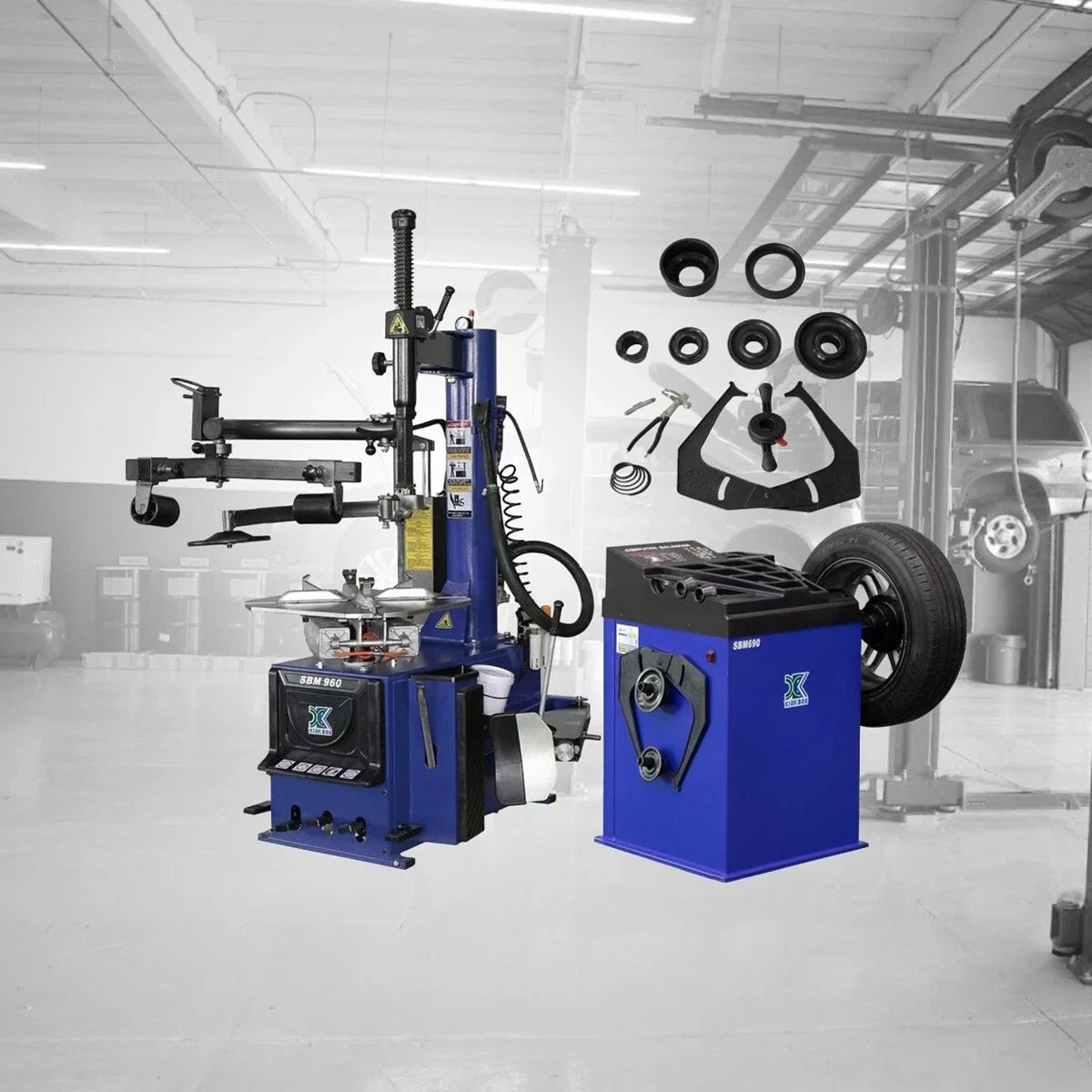 XK 960 690 Automatic Tire Changer Wheel Balancer Machine Combo Tire Repair Tool