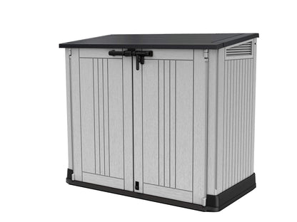 Keter Store It Out Nova Outdoor Garden Storage Shed, Light Grey with Dark Grey Lid, Weatherproof