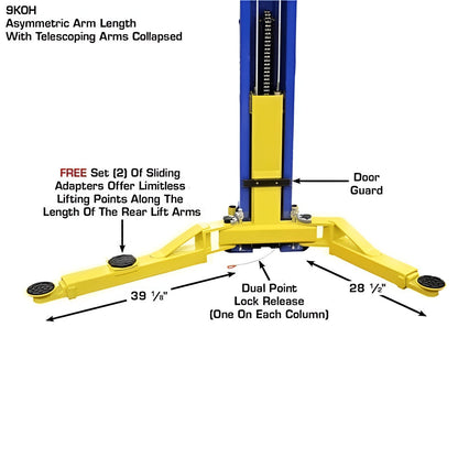 Atlas 9KOH 9,000 lb 2 Post Lift