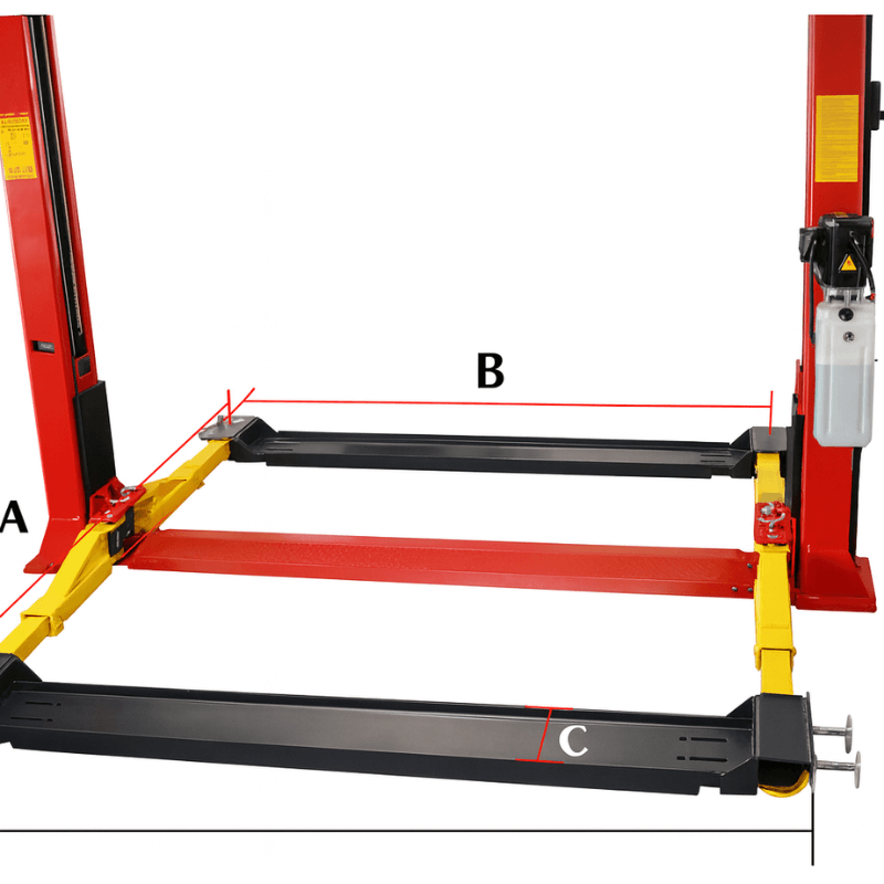 Amgo BP-10 10000lb 2 Post Car Lift - Symmetric