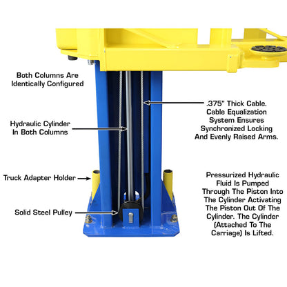 Atlas PRO 9D 9,000 lb Overhead 2-Post Lift