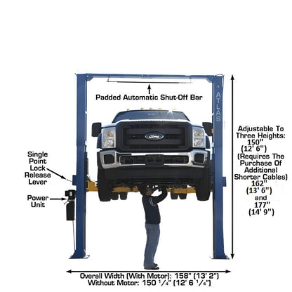 Atlas PV15PX 15,000lb Overhead 2 Post Lift