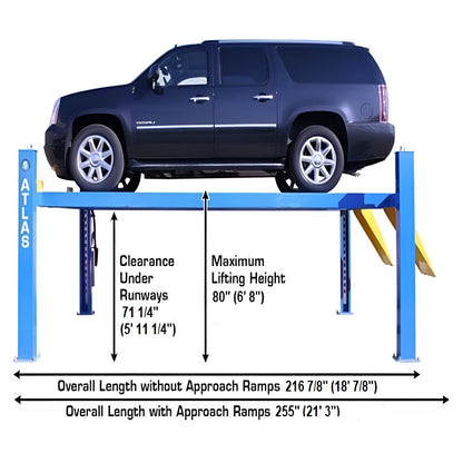 Atlas 414, 14,000 lb 4 Post Lift - Commercial Grade