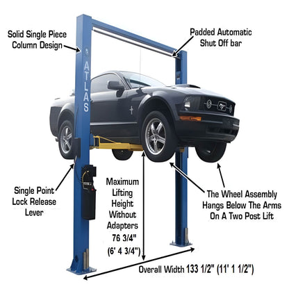 Atlas 9OHSC 9,000 lb 2 Post Lift