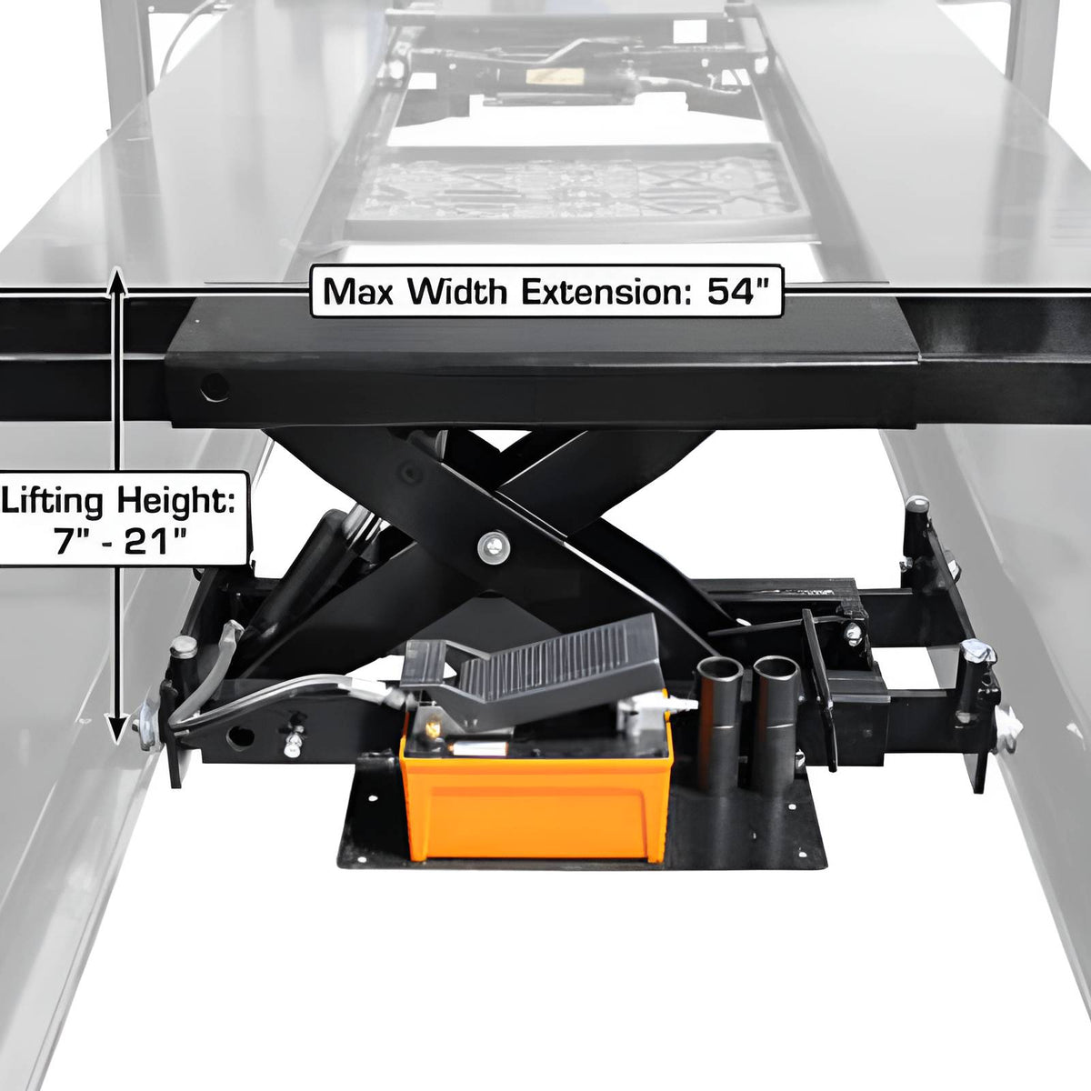 Atlas PRO9000 4 Post Lift + (2) RJ6BK Air Rolling Jack Combo