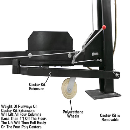Atlas Garage Pro 8000 EXT, 8,000 lb 4 Post Vehicle Storage Lift- Extra Tall
