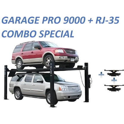 Atlas Garage Pro 9000 4 Post Lift + (2) RJ35 Sliding Jacks Combo