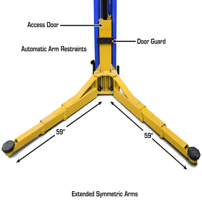 Atlas PVL12, 12,000 lb 2 Post Lift - Extra Wide & Tall - ALI Certified