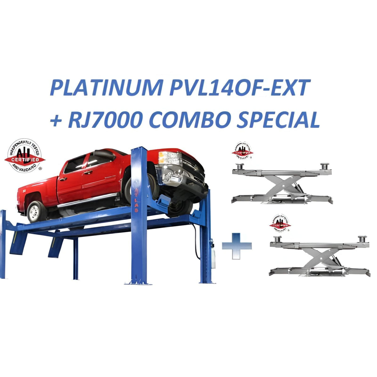 Atlas Platinum PVL14OF-EXT + (2) RJ7000 Rolling Jack ALI Certified Combo