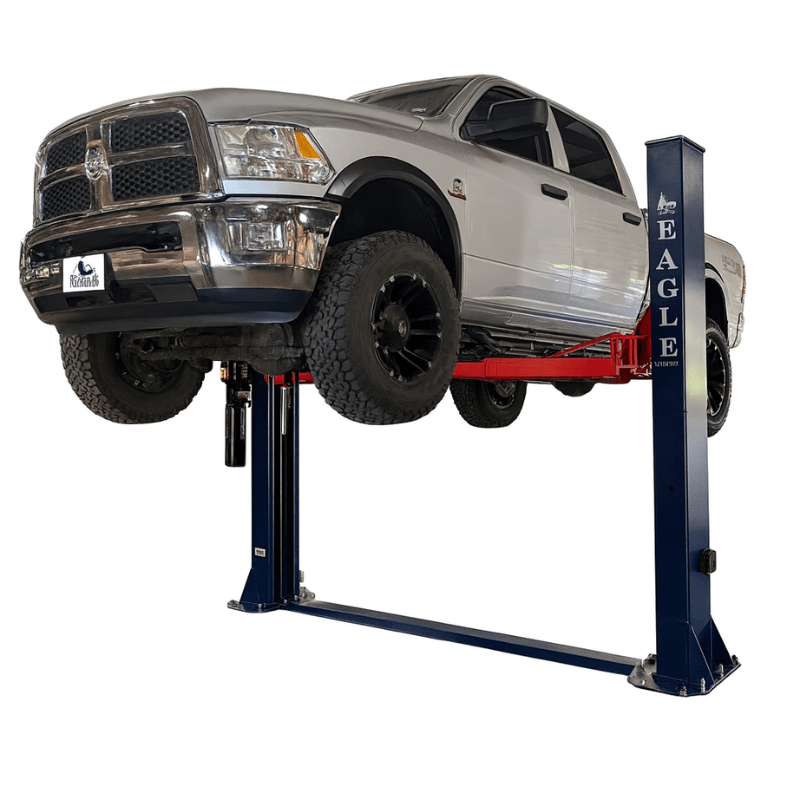 Eagle EAG-9F 9,000 Lbs 2-Post Lift – Floor Plate Asymmetric Arms