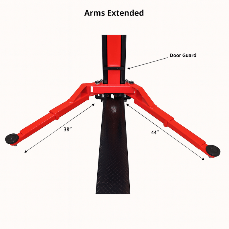Eagle EAG-9F 9,000 Lbs 2-Post Lift – Floor Plate Asymmetric Arms