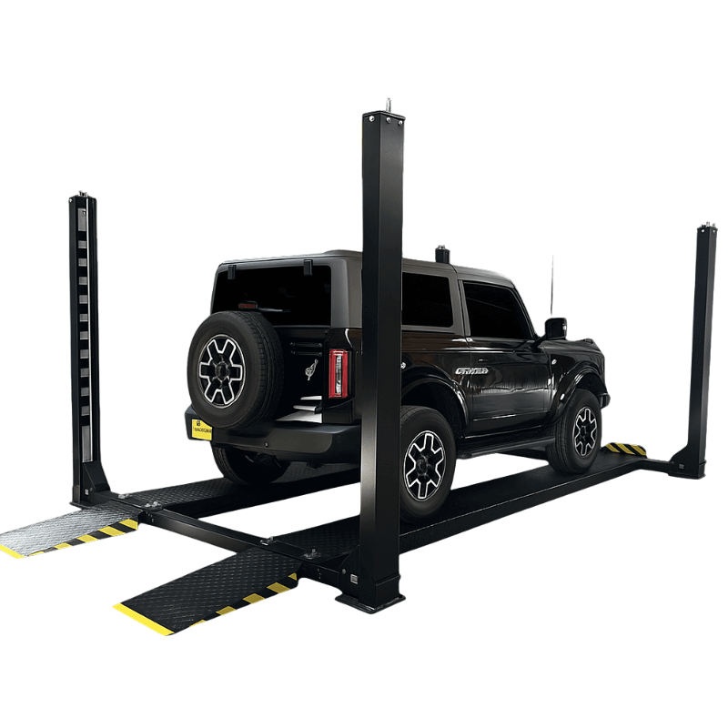 Tuxedo FP8K-DX-XLT 8,000 lb 4-Post Storage Lift – Extra Long & Extra Tall | Fits Trucks, SUVs & Full-Size Cars