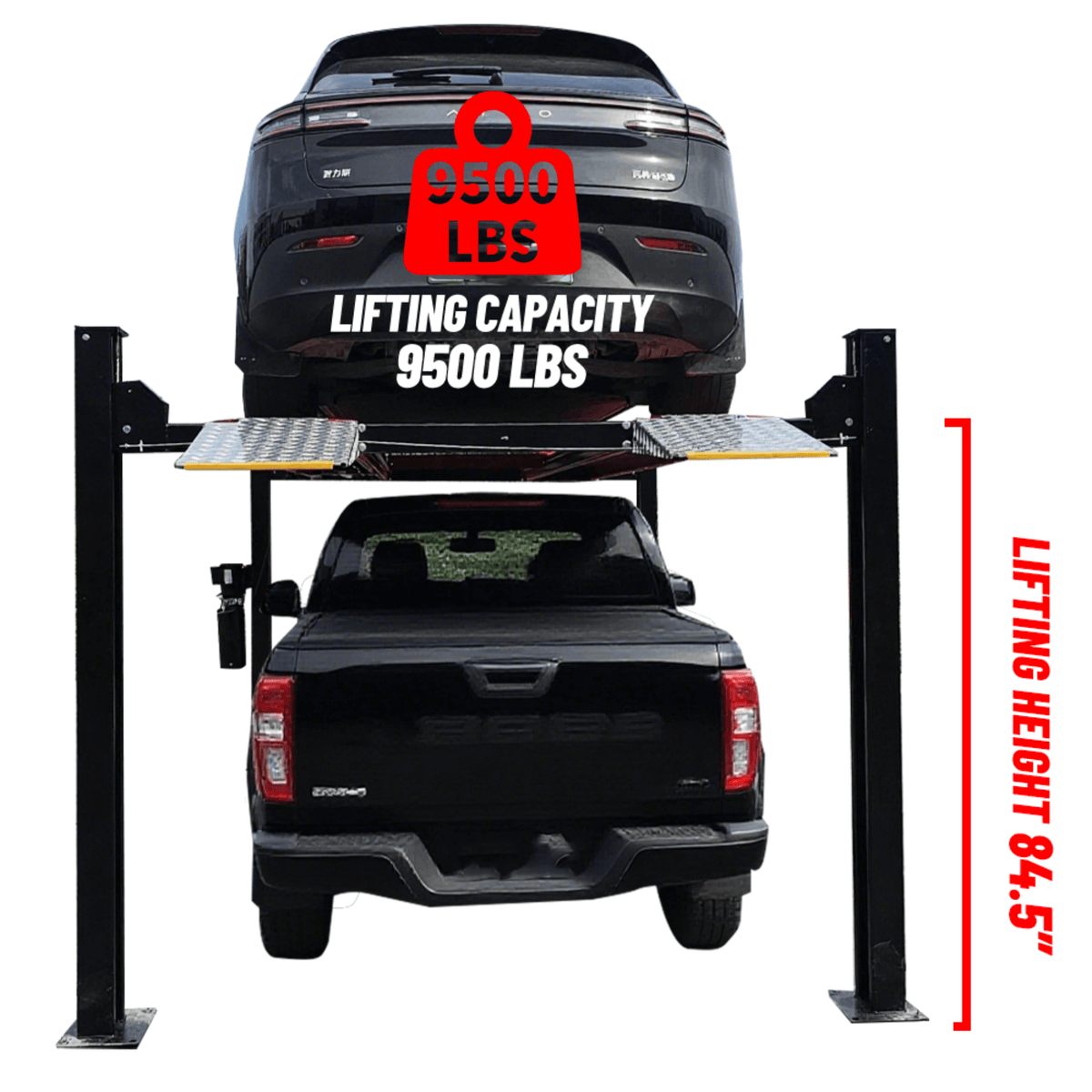 KATOOL KT-4H950 9,500lb Heavy Duty 4-Post Lift for Storage and Parking