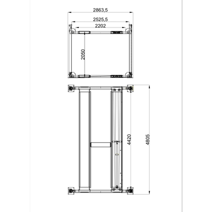 KATOOL KT-4H950 9,500lb Heavy Duty 4-Post Lift for Storage and Parking