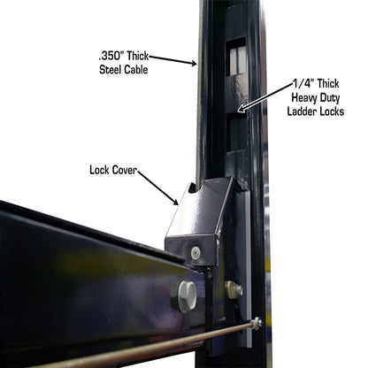 Atlas Garage Pro 8000EXT L 8,000lb 4 Post Vehicle Storage Lift - Extra Tall & Long