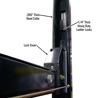 Atlas PRO8000EXT-L 4 Post Lift + (2) RJ35 Sliding Jacks Combo Caster kit included