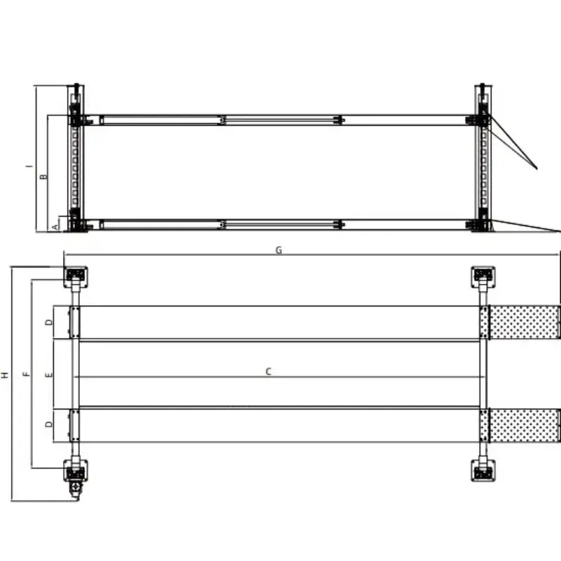 Triumph NTR-24 24,000lb 4 Post Car Lift