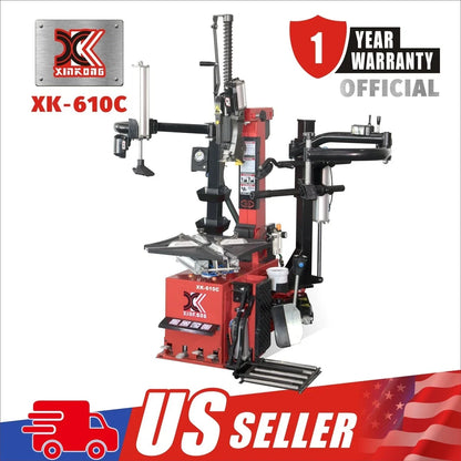 XK 610C Tire Changer Wheel Changer Single Machine Rim Clamp 14-26" Repair Tool