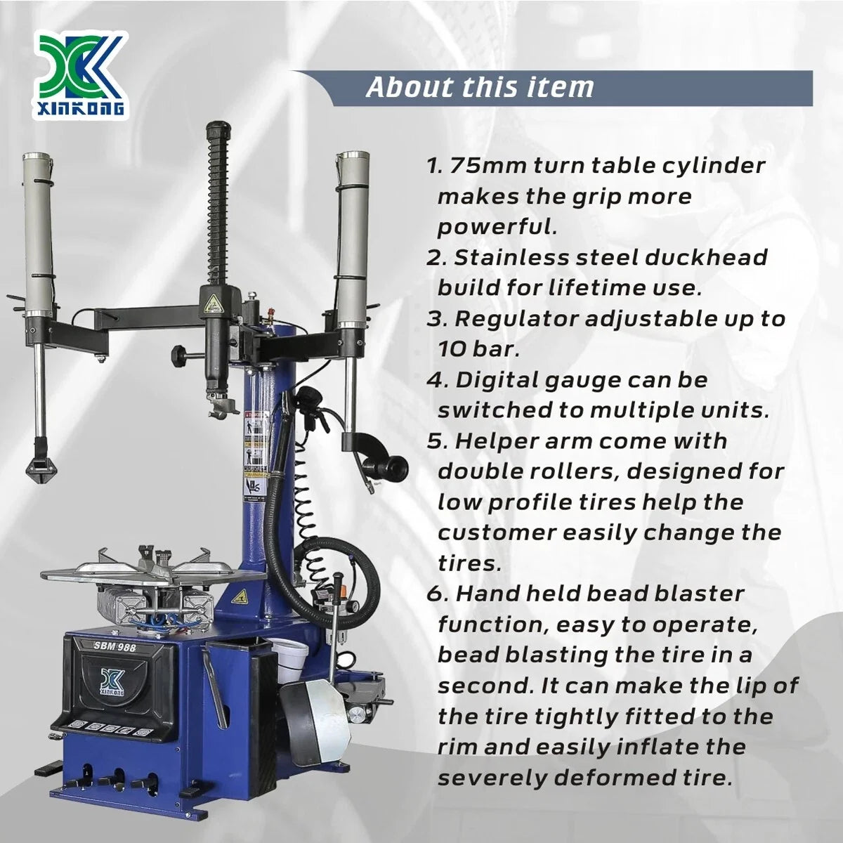 XK 988 690 Tire Changer Wheel balancer Machine Combo Rim Clamp 24" Repair Tool