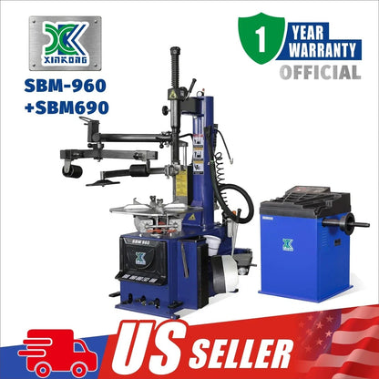 XK 960 690 Automatic Tire Changer Wheel Balancer Machine Combo Tire Repair Tool